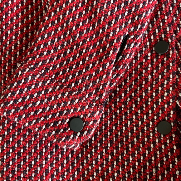 Maje Black/Red/White Shacket - Picture 9 of 9